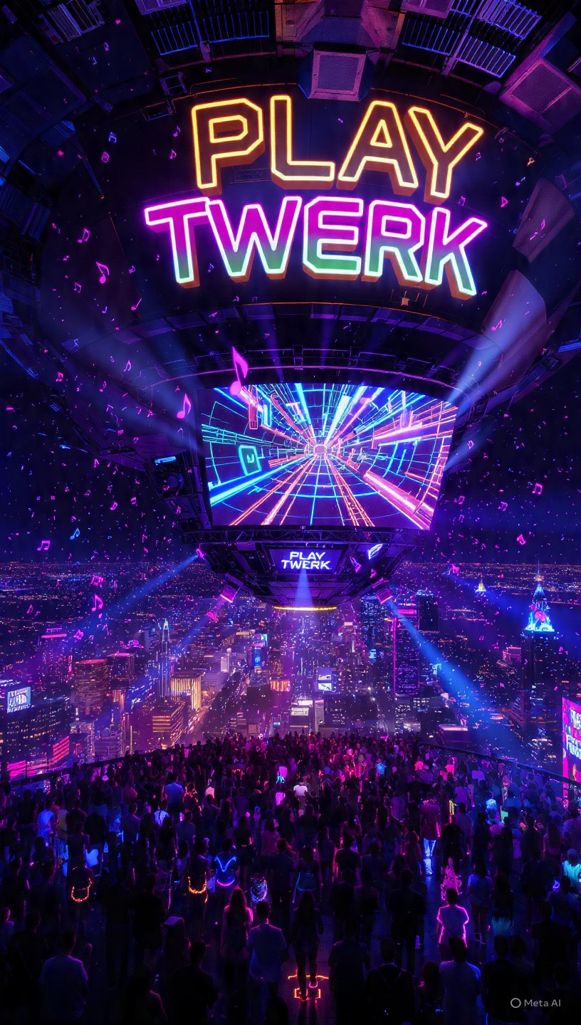 Playtwerk game neon cityscape
